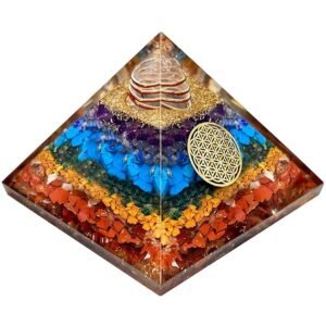 7 Chakra Orgonite Pyramid Chakra Healing, Positive Energy, Reiki, Money, Health, Good Luck, Prosperity, Feng Shui, Vastu Correction Office Home Decor Gift