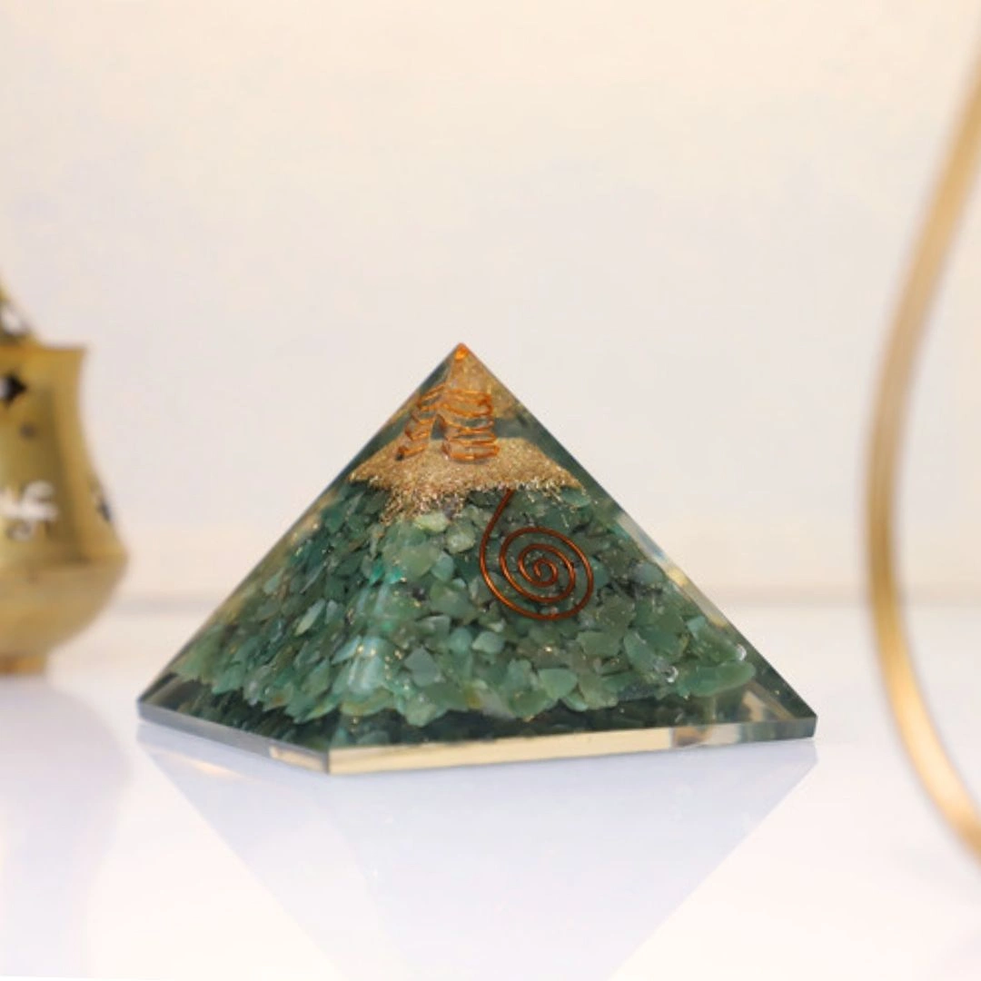 Green Jade Crystal Pyramid For Prosperity & Abundance - Image 3