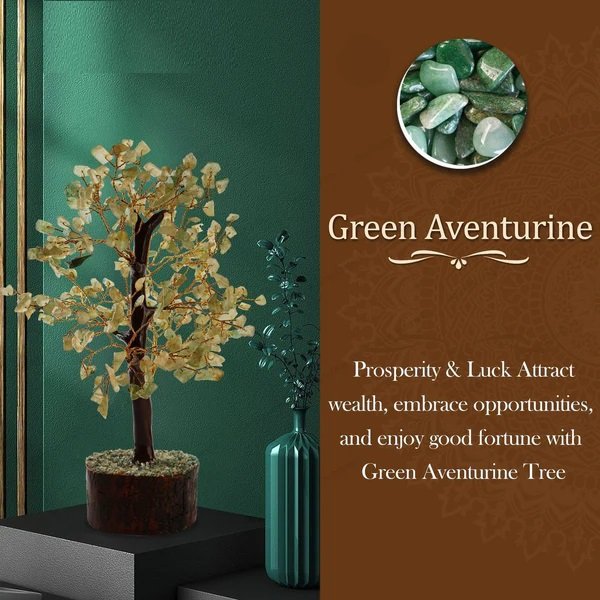 Natural Green Aventurine Crystal Stone Tree For Luck & Prosperity - Image 4