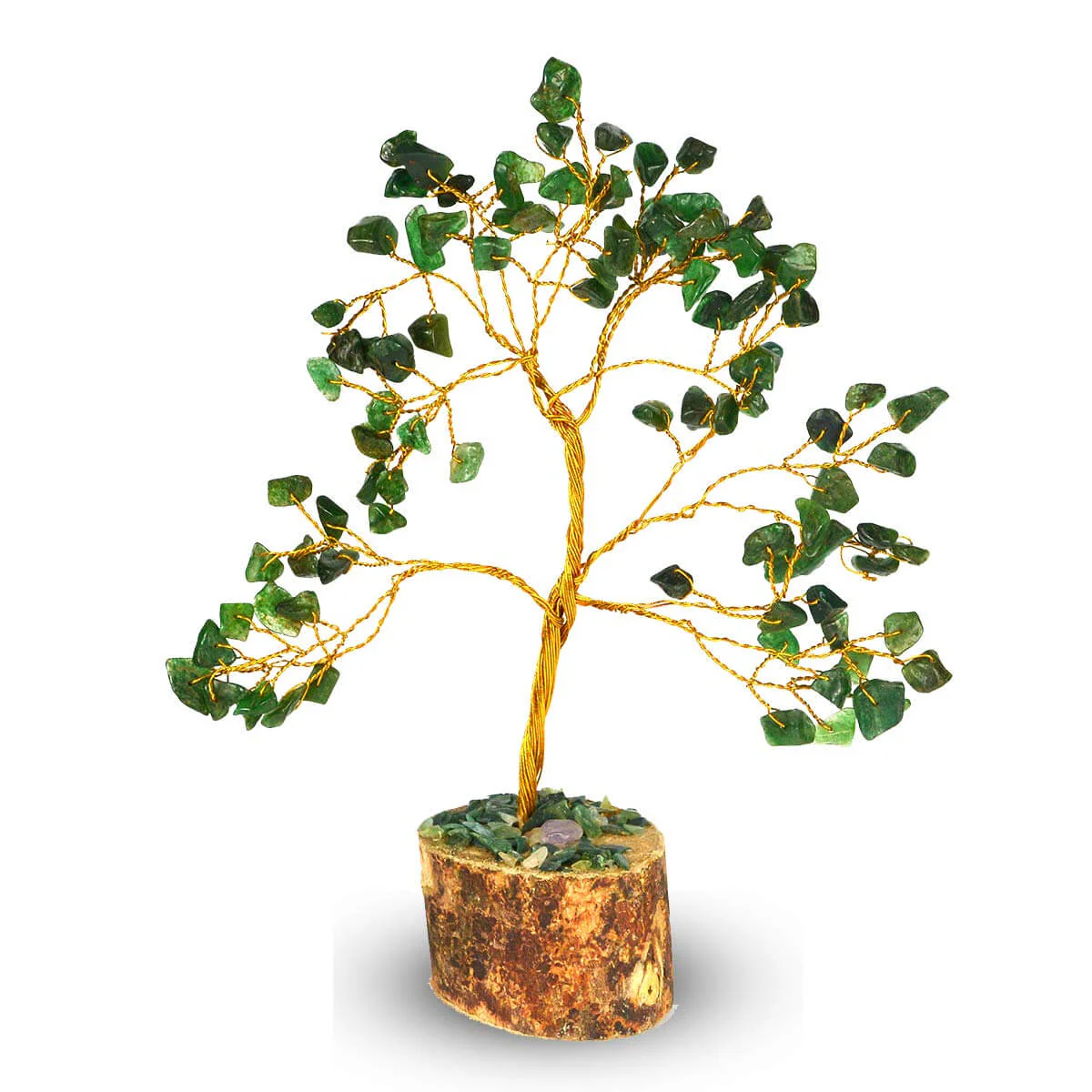 Natural Green Aventurine Crystal Stone Tree For Luck & Prosperity - Image 2