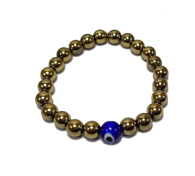 Pyrite Cube Evil Eye Bracelet - Image 5