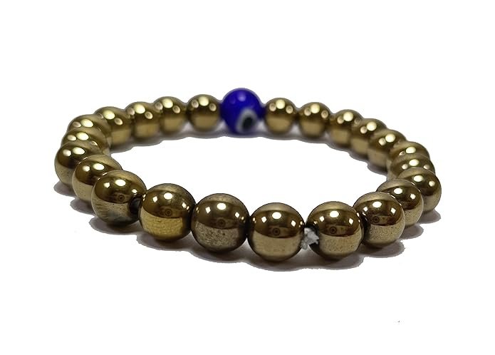 Pyrite Cube Evil Eye Bracelet - Image 6