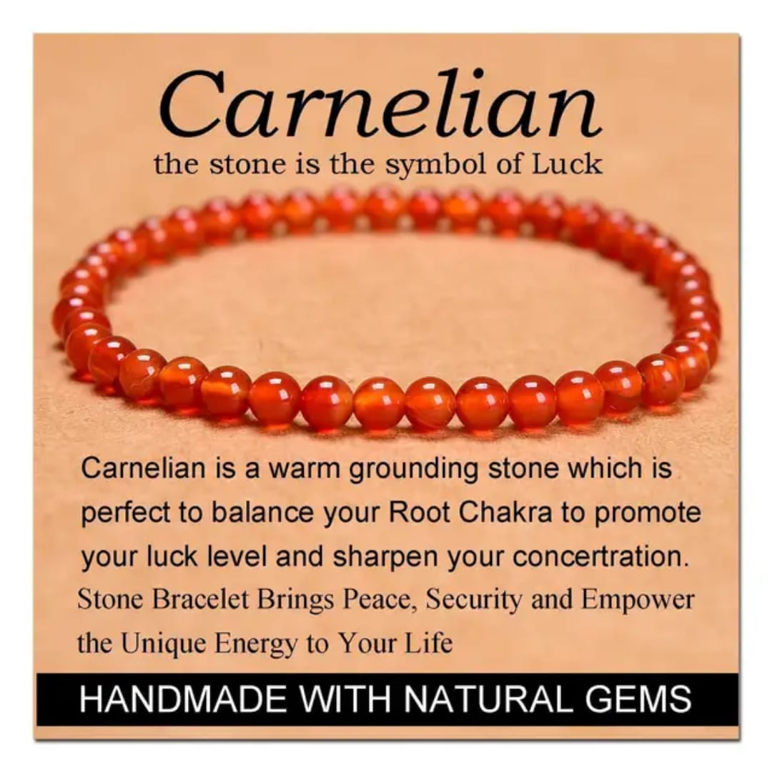 Red Carnelian Crystal Bracelet - Image 2