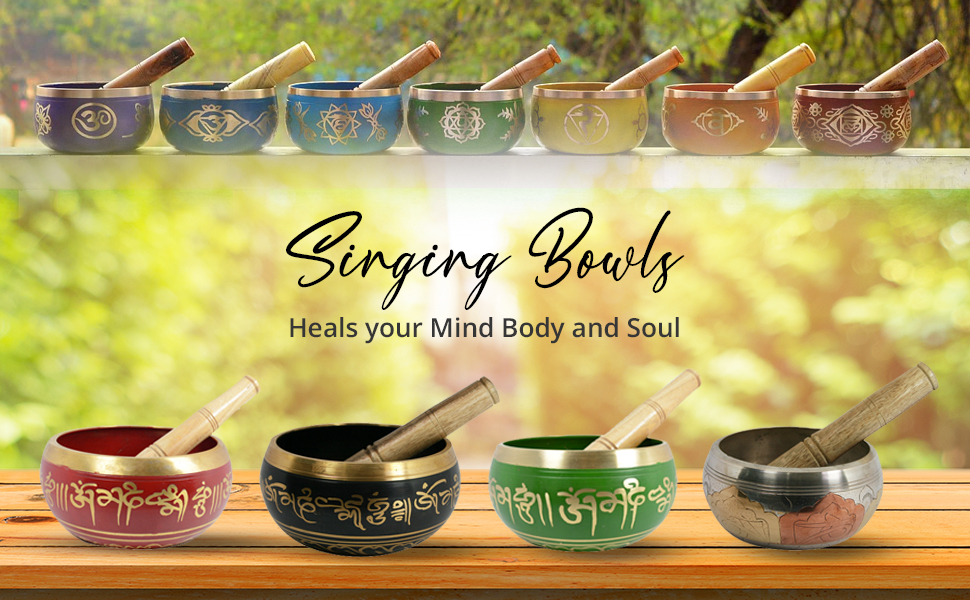 7 Chakra Singing Bowl For healing & Relaxation your Mind, Body and Soul -Set of 7