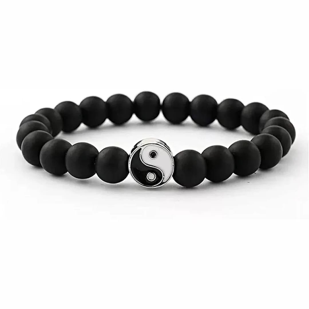 Feng Shui Yin Yang Black Onyx and White Howlite Crystal Stone Bracelets For Relationship & Prosperity - Image 6