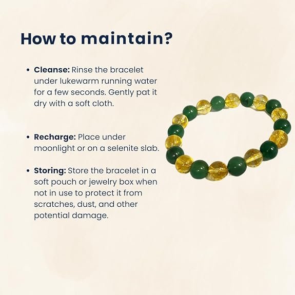 Green Aventurine and Citrine For Wealth & Success Magnet Bracelet - Image 4
