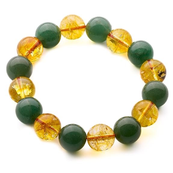 Green Aventurine and Citrine For Wealth & Success Magnet Bracelet - Image 5