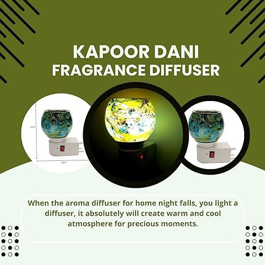 Ceramic Aroma Diffuser | Kapoor Dani with Night Lamp- Multi Functional - Image 5