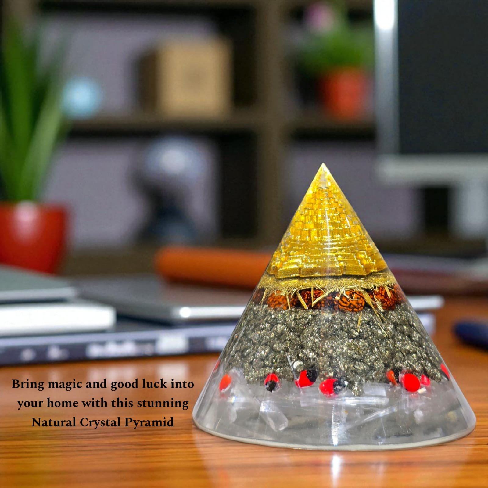 Dhan Yog & Vastu Money Attraction with Sri Yantra Crystal Cone Pyramid