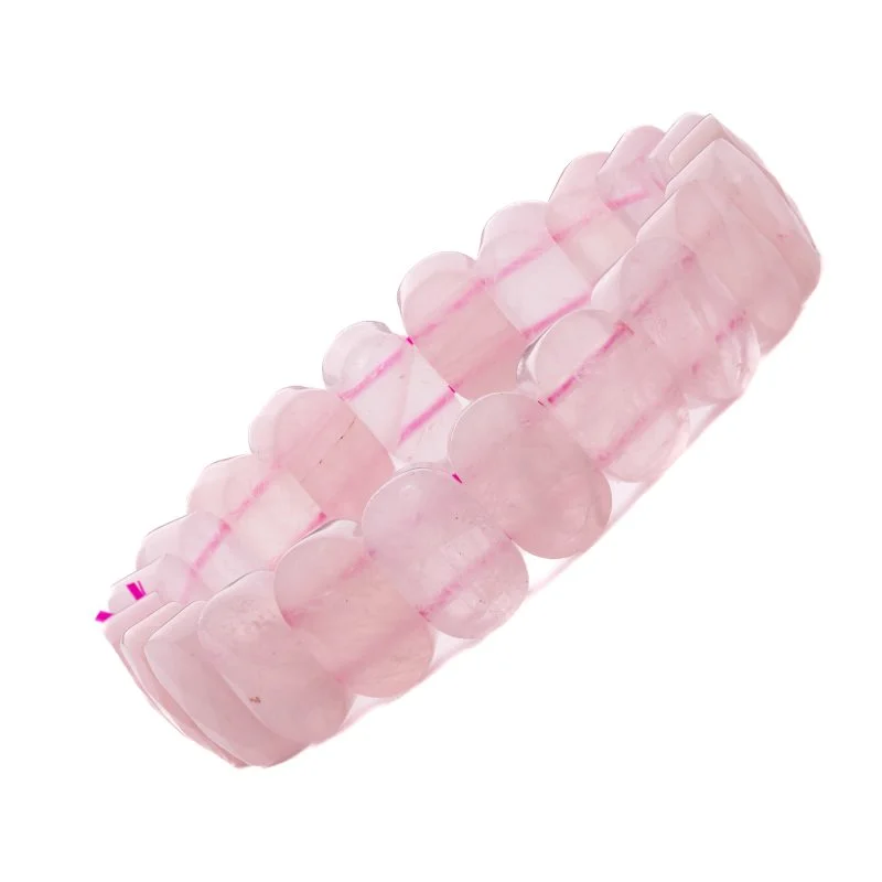 Premium Rose Quartz Diamond Cut Bracelet For Love, Relationship & Marriage - Image 2