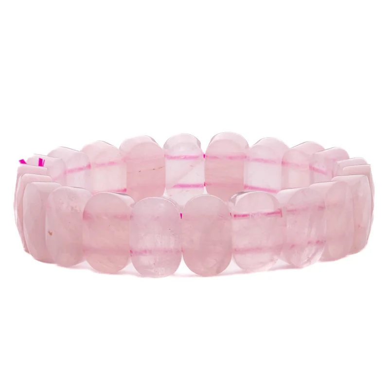 Premium Rose Quartz Diamond Cut Bracelet For Love, Relationship & Marriage - Image 3