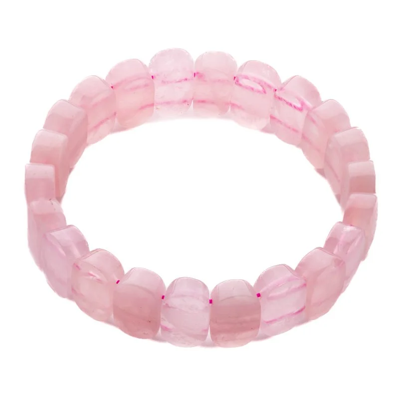 Premium Rose Quartz Diamond Cut Bracelet For Love, Relationship & Marriage - Image 4
